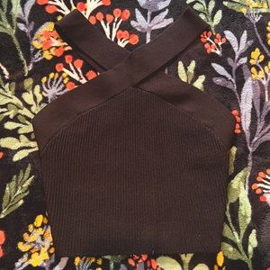 Babaton Sculpt Knit Criss Cross Cropped Tank